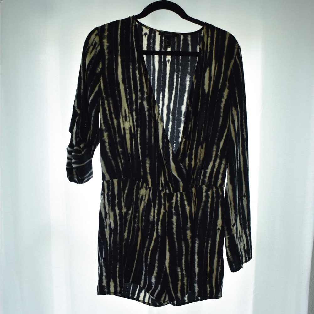 Tie dye striped romper